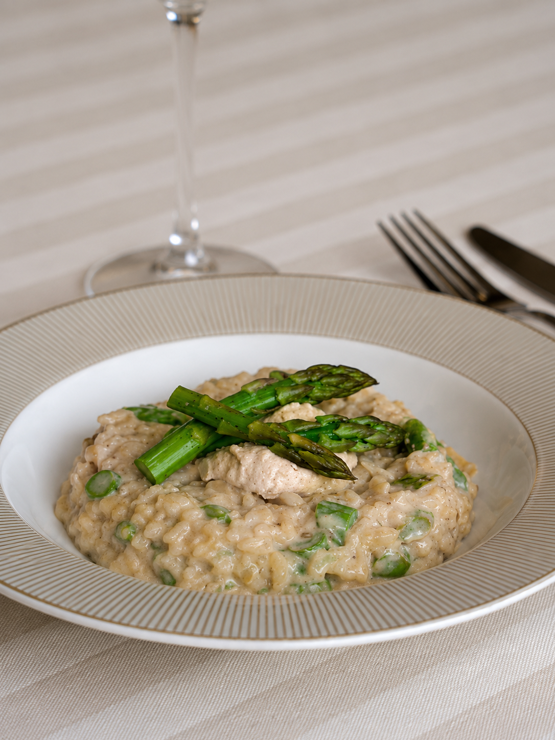 Risotto crémeux aux Champignons & Asperges vertes